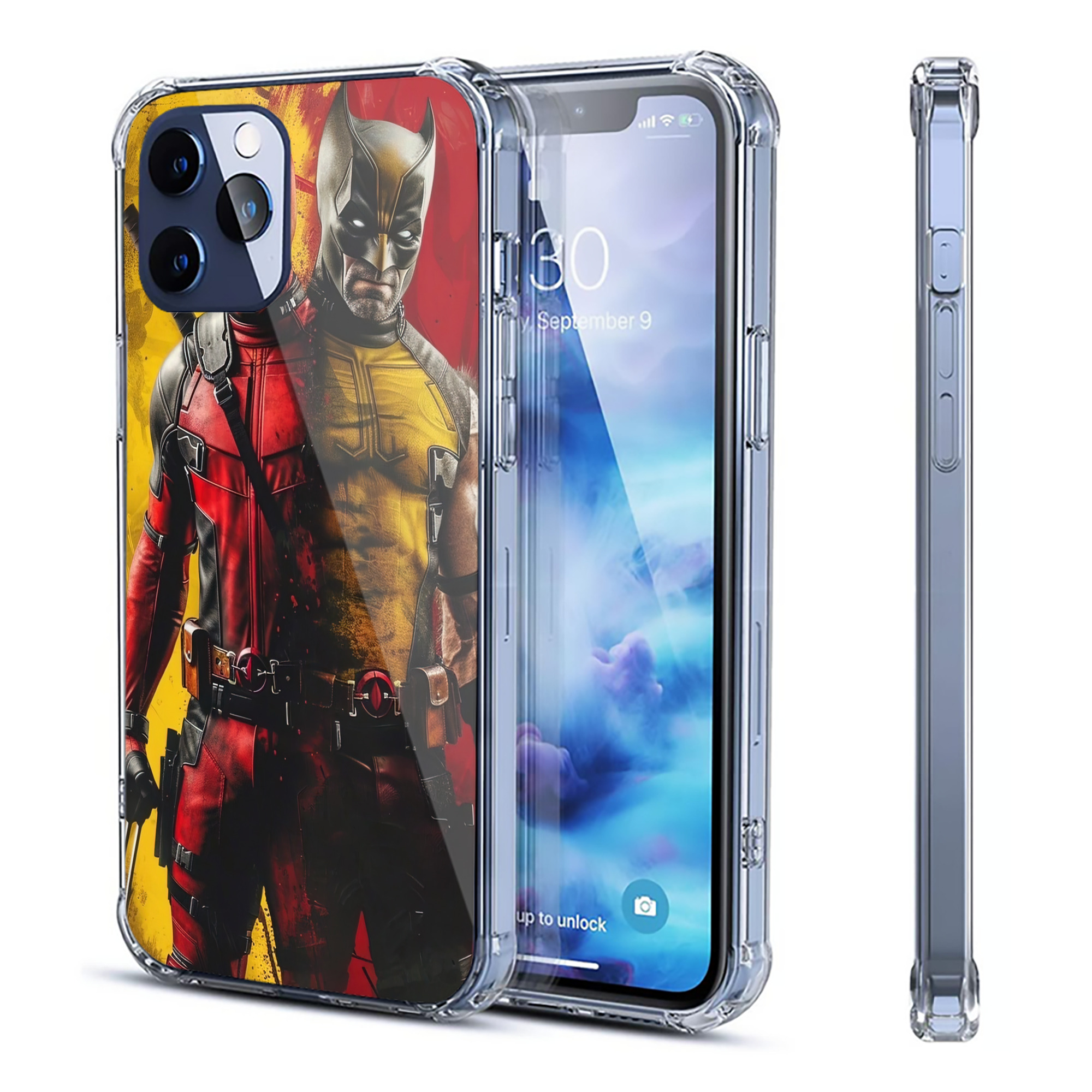 （画像用） Deadpool デッドプール 【iPhone 12シリーズ対応】透明スマホケース（クリアソフトケース）